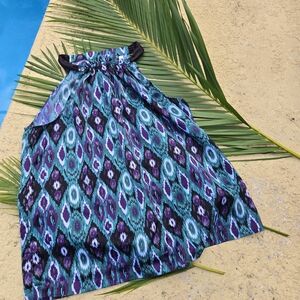 Emma James Teal and Purple Swim Coverup